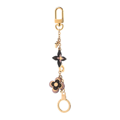 Louis Vuitton Brass Monogram Blooming Flowers Bag Charm Key Holder Rose Ballerine 1 of 3