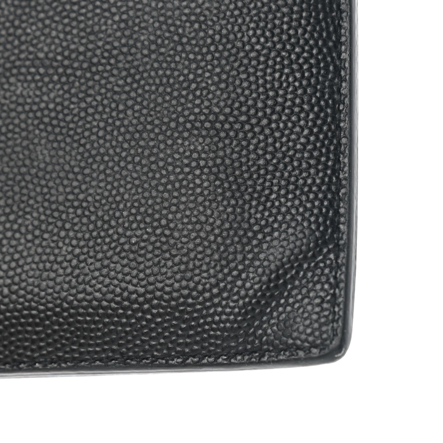 Saint Laurent Grained Calfskin 5 Fragments Zip Pouch Card Holder Black 9 of 9