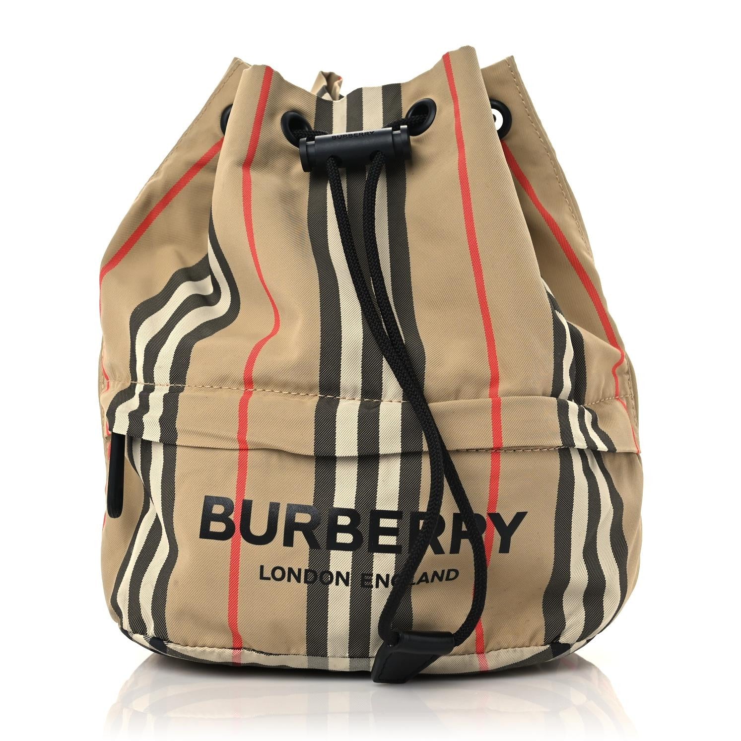 Burberry Econyl Icon Stripe Phoebe Drawcord Pouch Archive Beige 1 of 11