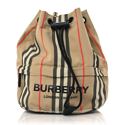 Burberry Econyl Icon Stripe Phoebe Drawcord Pouch Archive Beige 1 of 11