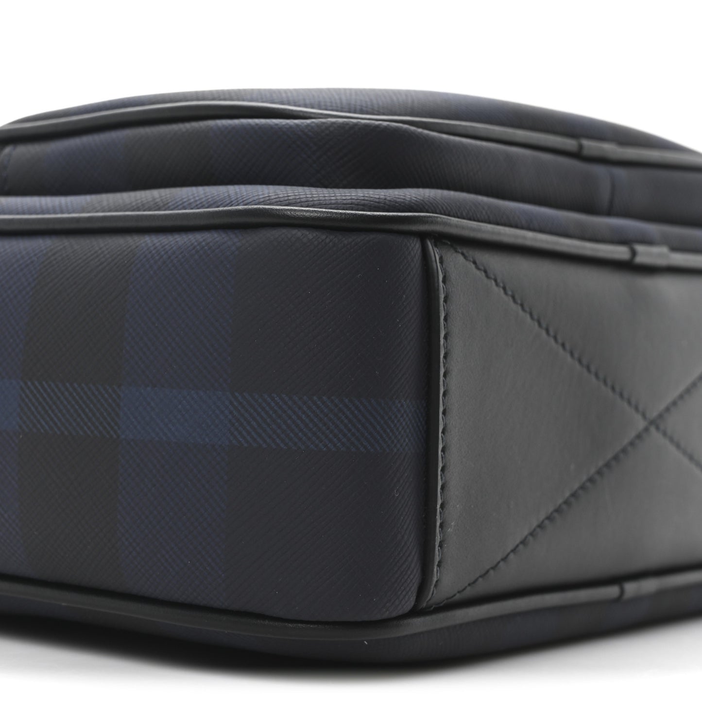 Canvas Check Paddy Messenger Navy Blue