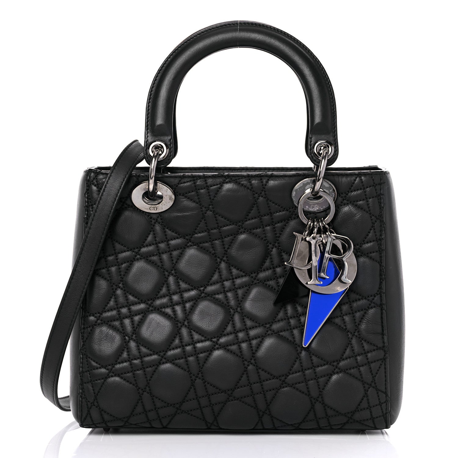 Christian Dior Calfskin Cannage Medium Anselm Reyle Lady Dior Black 1 of 13