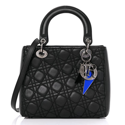 Christian Dior Calfskin Cannage Medium Anselm Reyle Lady Dior Black 1 of 13