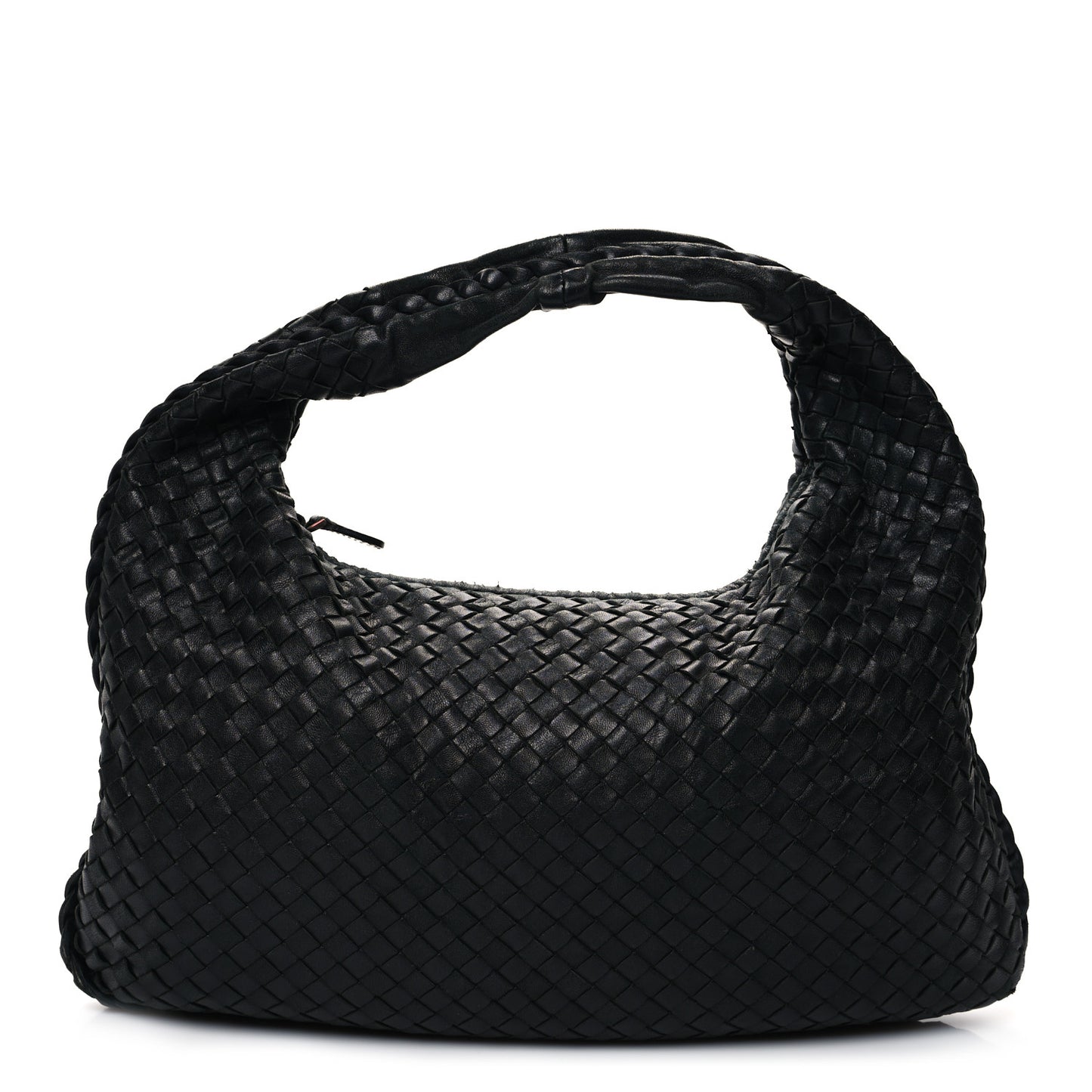 Nappa Intrecciato Medium Veneta Hobo Black