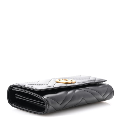 Gucci Calfskin Matelasse GG Marmont Continental Wallet Black 4 of 9
