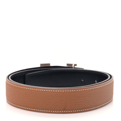 Hermes Box Togo 32mm H Belt 85 34 Black Gold 2 of 5