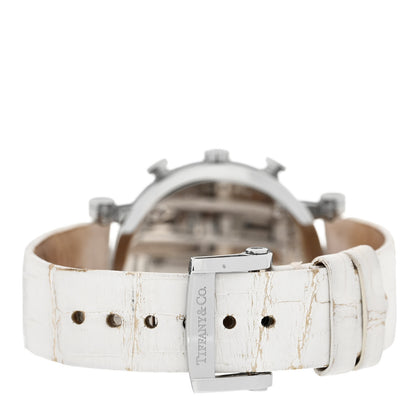 Tiffany Stainless Steel Alligator 36mm Atlas Chronograph Quartz Watch 3 of 8