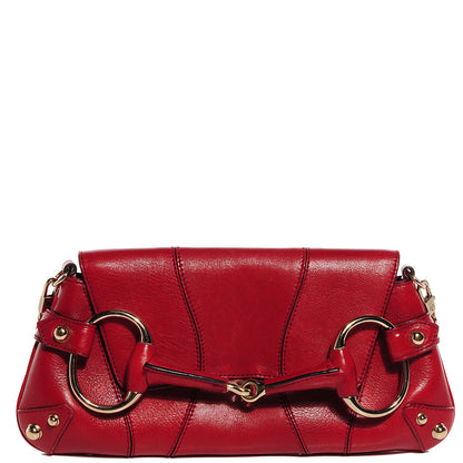 Gucci Calfskin Small Horsebit Chain Clutch Red 1 of 7