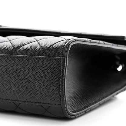 Saint Laurent Grain De Poudre Textured Mixed Matelasse Triquilt Medium Monogram Monochrome Satchel Black 10 of 10