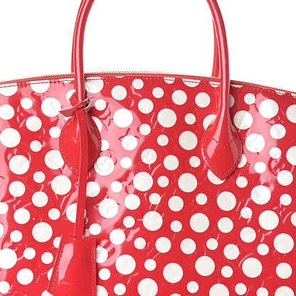 Louis Vuitton Vernis Kusama Infinity Dots Lockit MM Red 7 of 9