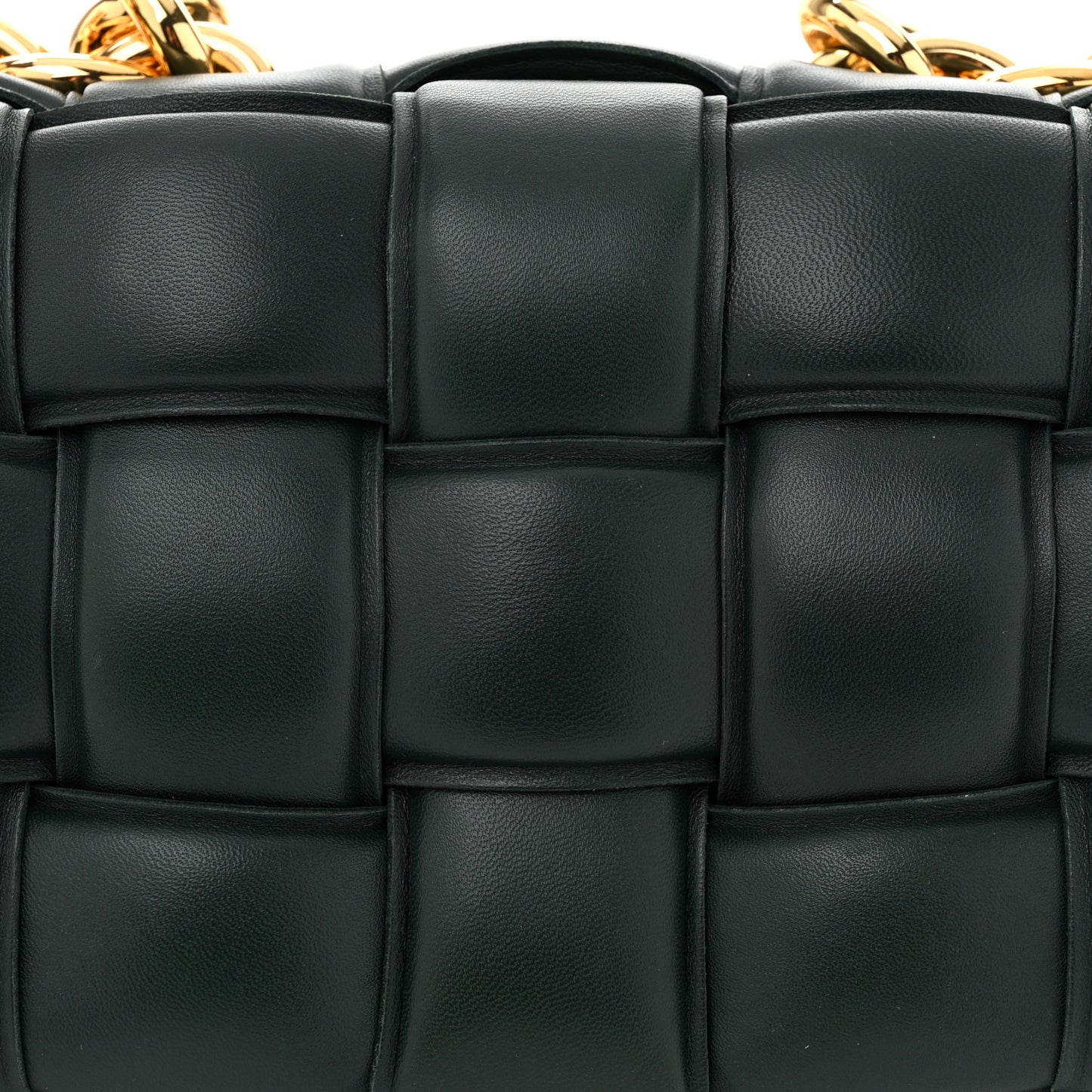 Lambskin Maxi Intreccio Padded Chain Cassette Crossbody Bag Inkwell
