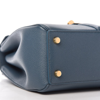 Celine Grained Calfskin Small 16 Top Handle Bag Petrol 6 of 10