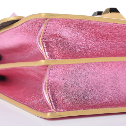Fendi Vitello Catalan Mirror Scalloped Multi Studded Small Kan I Shoulder Bag Fuxia Chiaro 9 of 13