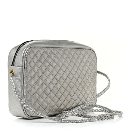 Gucci Laminated Nappa Web Trapuntata Small GG Shoulder Bag Argento 3 of 9