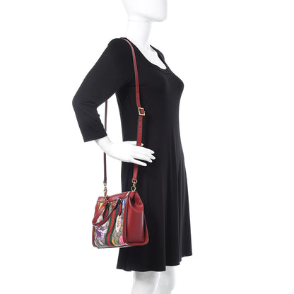 Gucci GG Supreme Monogram Flora Web Small Ophidia Tote Bag Red 2 of 10