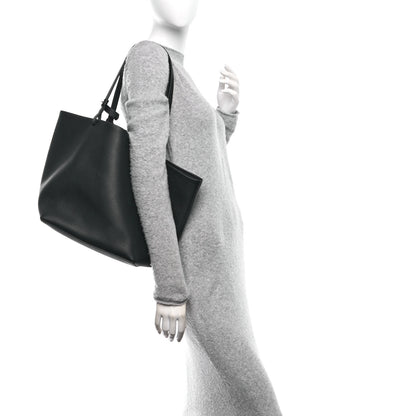The Row Grained Calfskin Park Tote Three Black 2 of 10