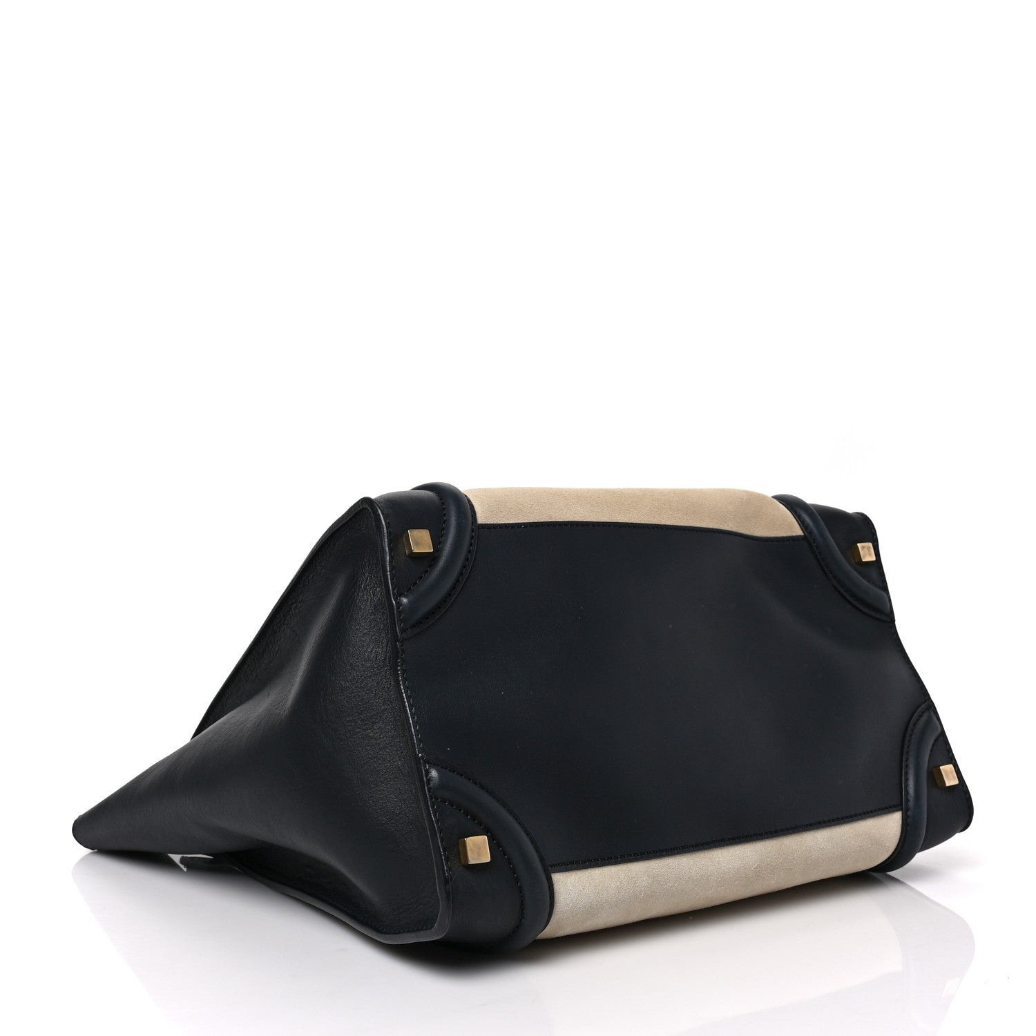 Celine Nubuck Smooth Calfskin Medium Luggage Black 4 of 8