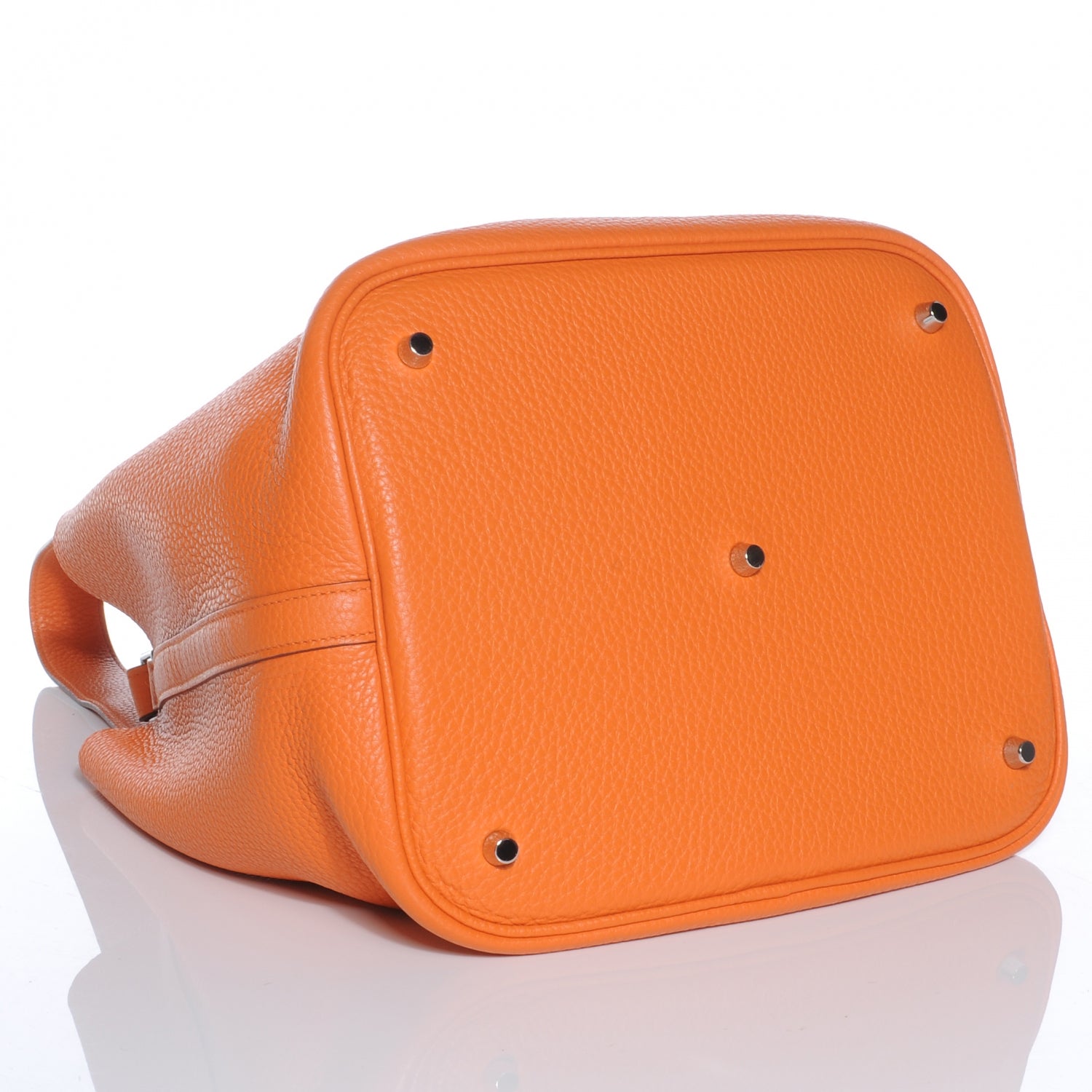 Hermes Taurillon Clemence Picotin Lock GM Orange 4 of 7