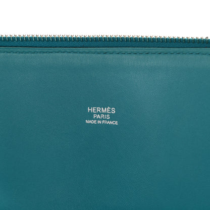 Hermes Taurillon Clemence Bolide 31 Turquoise 6 of 8