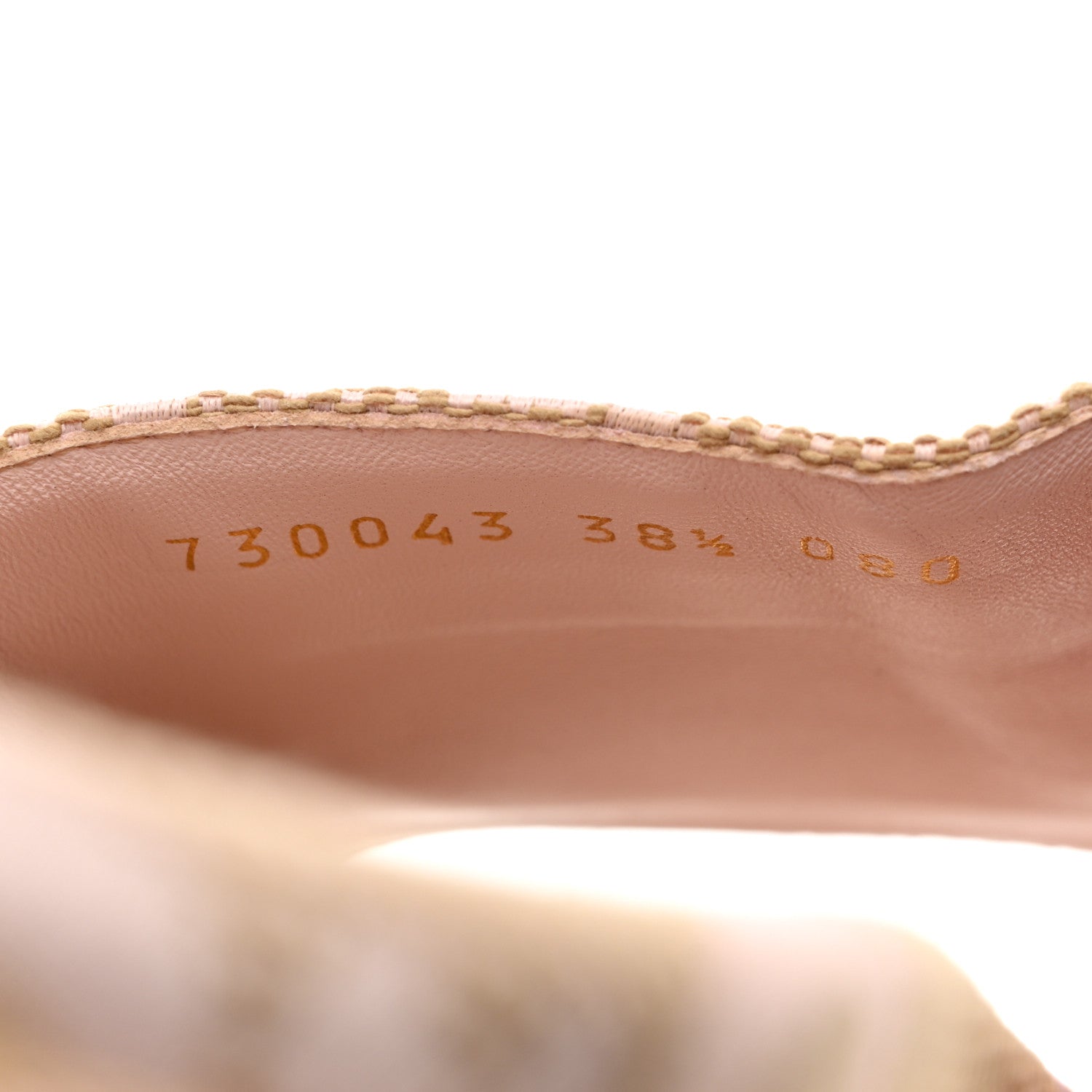 Gucci Monogram Jumbo GG Angelina Platform 55mm Slide Sandals 38.5 Beige Perfect Pink 8 of 8