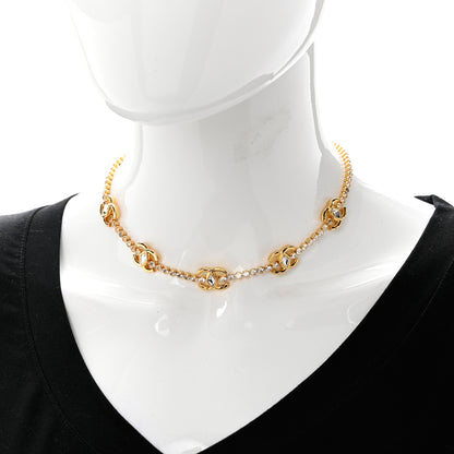 Chanel Metal Crystal CC Marquise Choker Gold 2 of 6