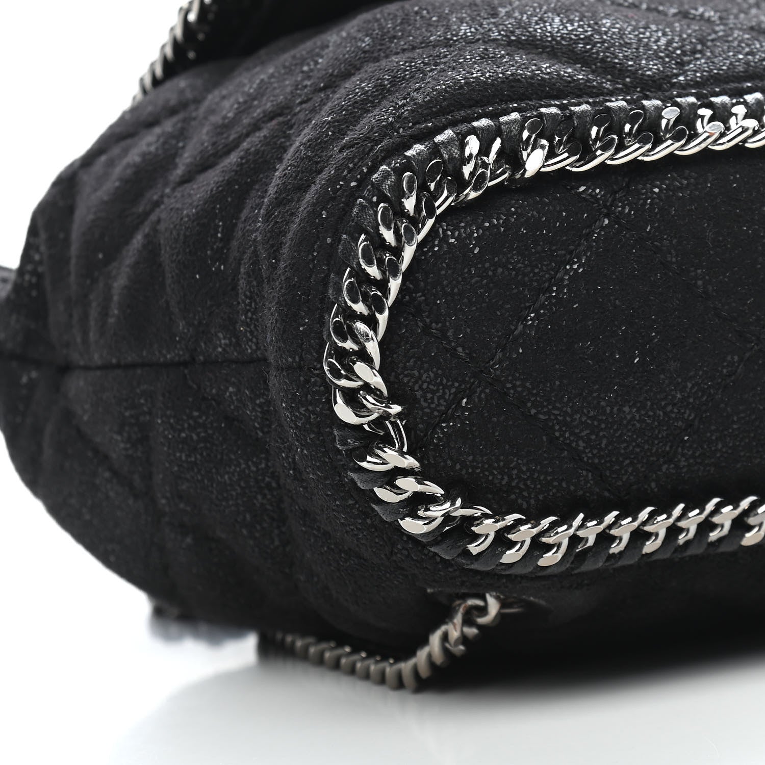 Stella McCartney Shaggy Deer Quilted Mini Falabella Backpack Black 7 of 8