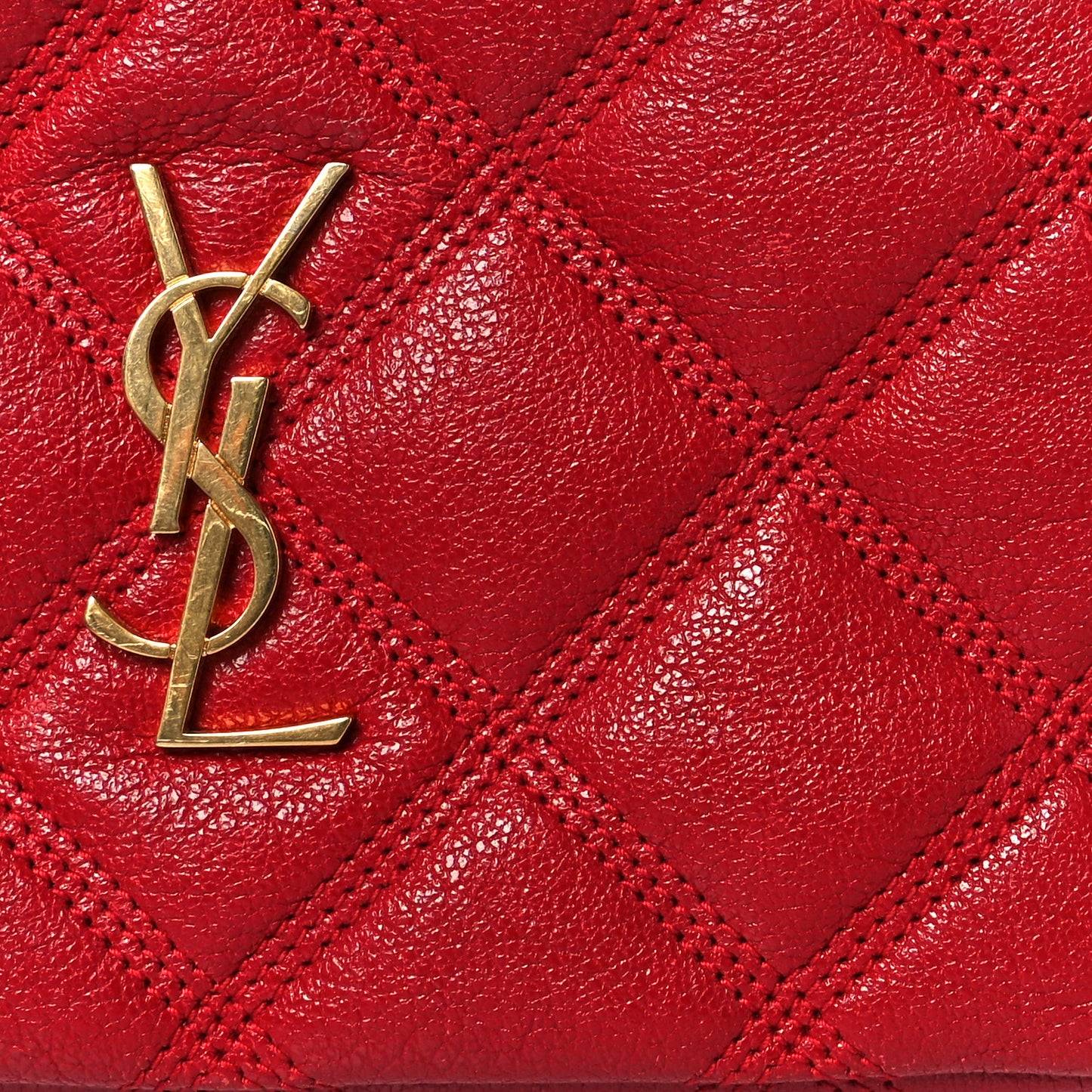 Grained Lambskin Quilted Mini Becky Double Zip Bag Rouge Eros