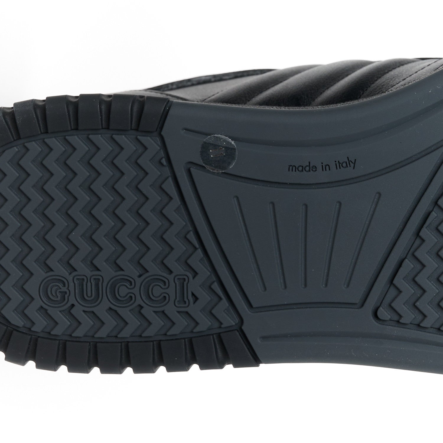 Gucci Sparrow Calfskin Mens Re-Web Sneakers 11 Black 7 of 10