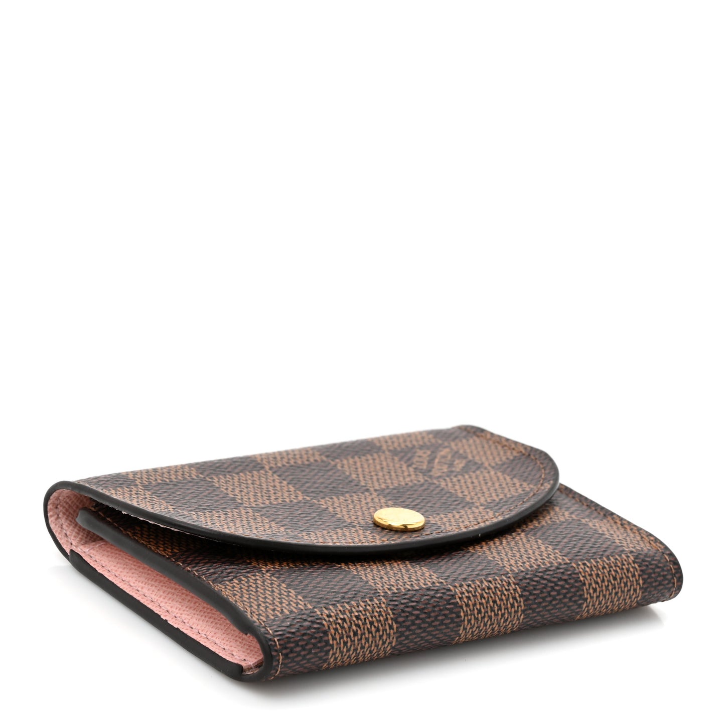 Damier Ebene Rosalie Coin Purse Rose Ballerine