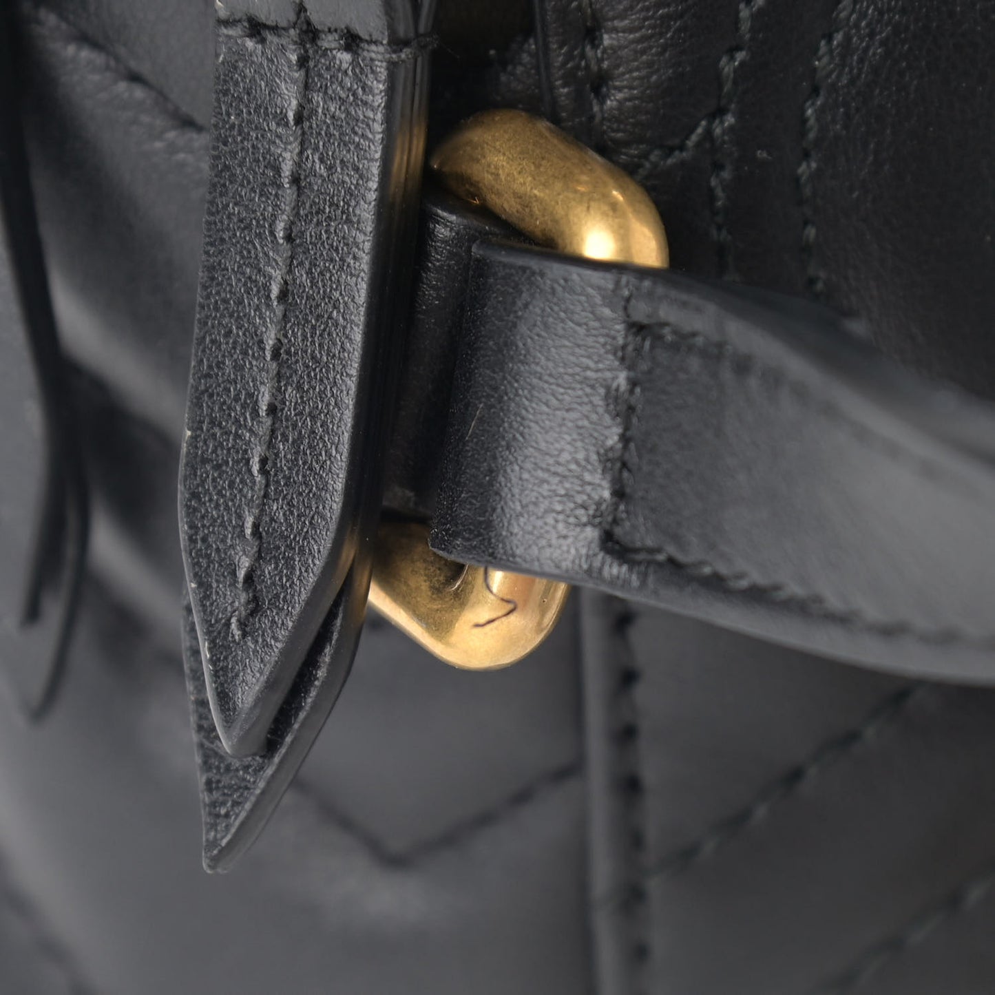 Calfskin Matelasse Mini GG Marmont Round Backpack Black