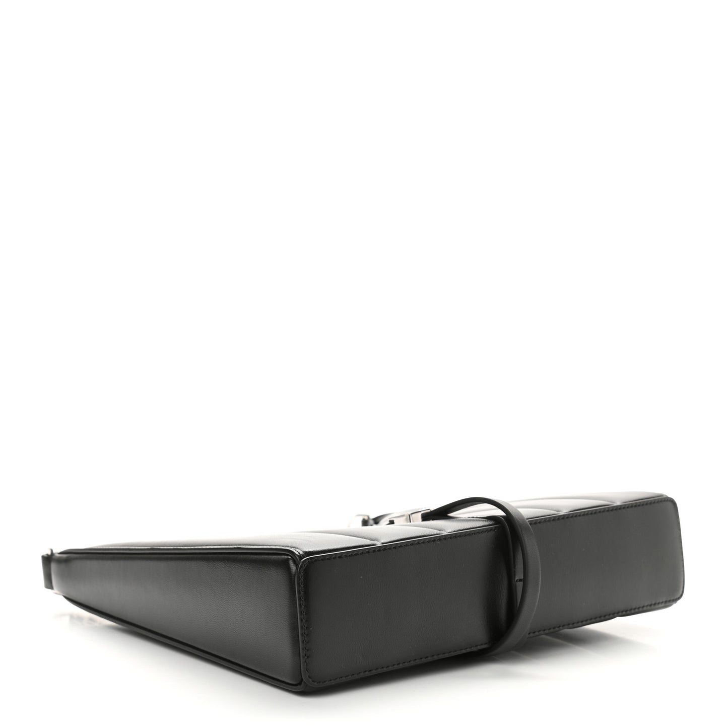 Lambskin Padded Small Cut Out Shoulder Bag Black