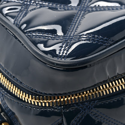 Saint Laurent Patent Quilted 80's Vanity Bag Blue 13 of 17
