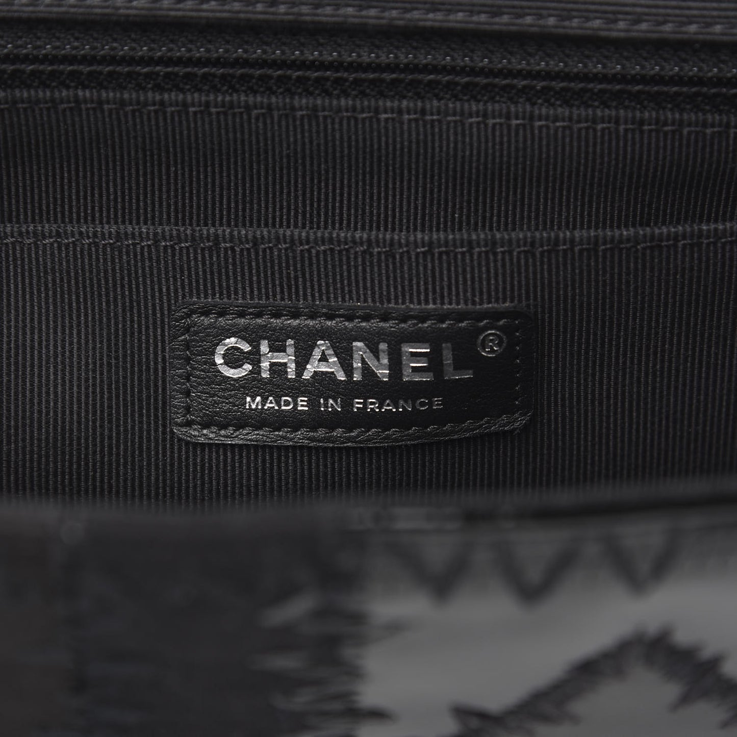 Tweed Patchwork Jumbo Single Flap Black