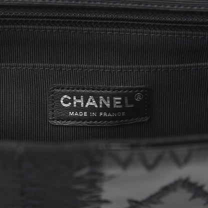 Chanel Tweed Patchwork Jumbo Single Flap Black 6 of 10