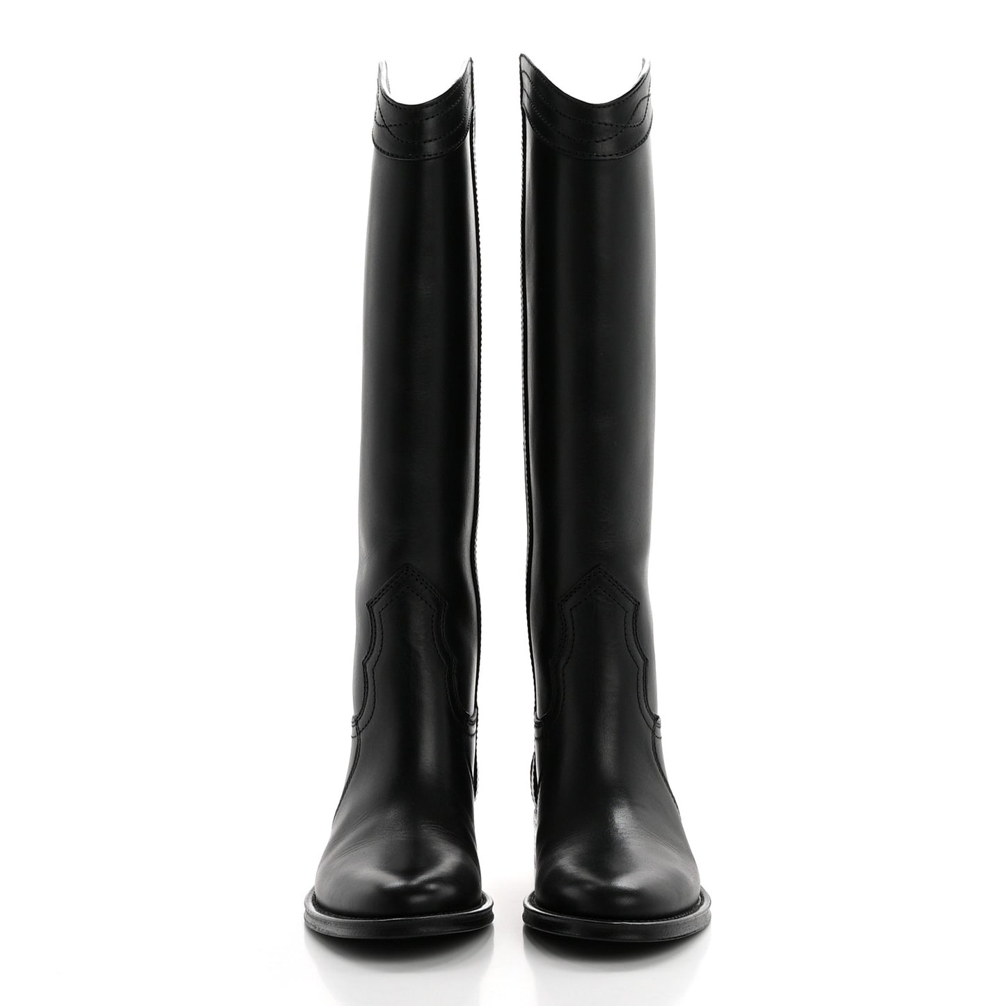 Calfskin Kate 105 Western Knee High Boots 36 Black