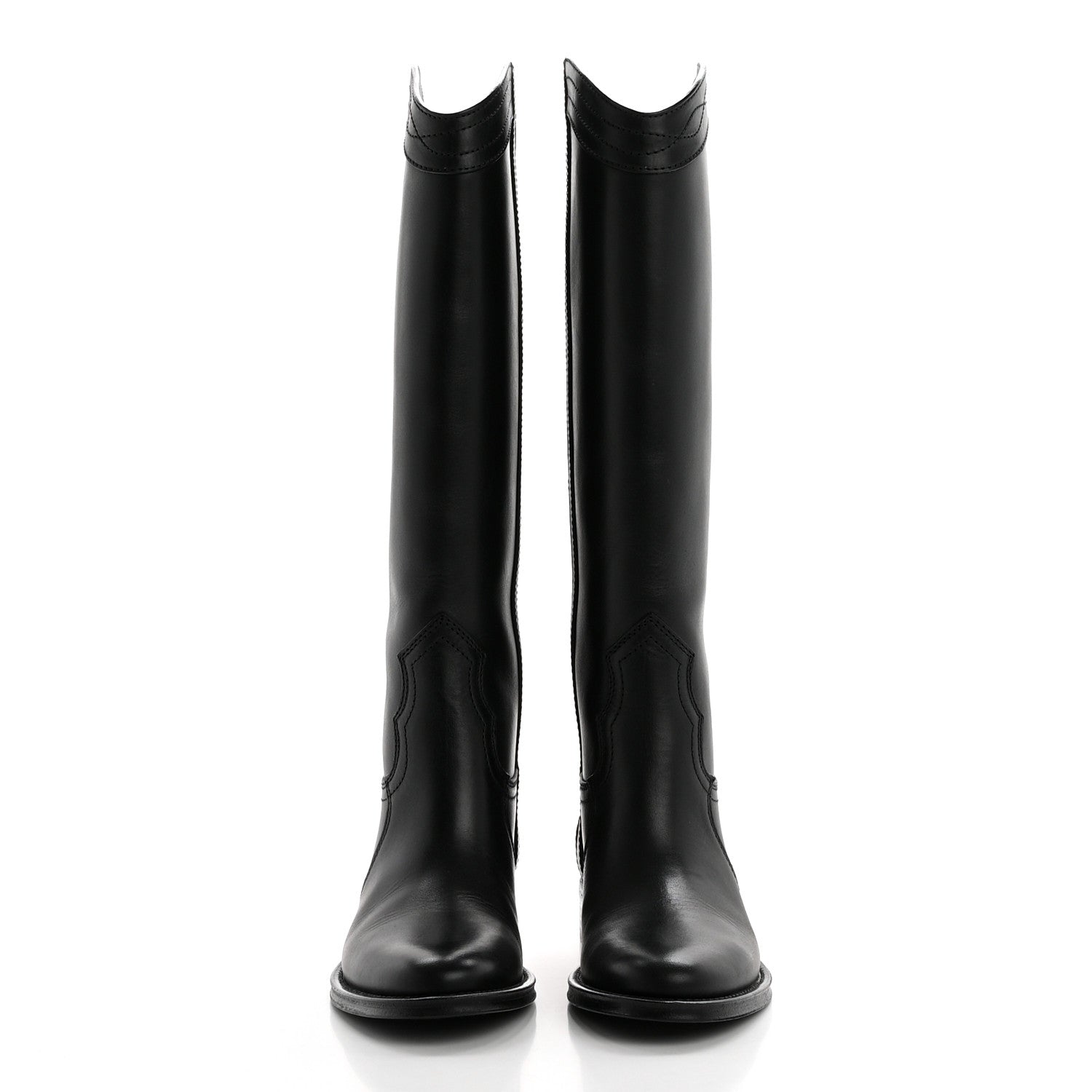 Saint Laurent Calfskin Kate 105 Western Knee High Boots 36 Black 2 of 10