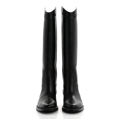 Saint Laurent Calfskin Kate 105 Western Knee High Boots 36 Black 2 of 10