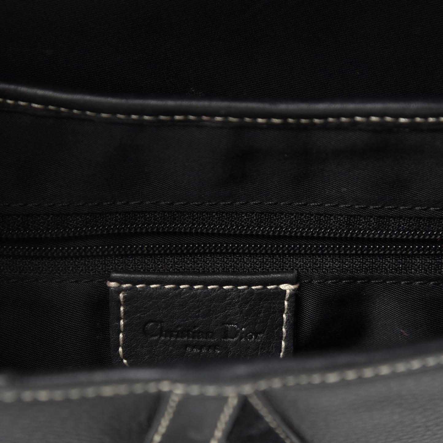 Calfskin Double Saddle Bag Black