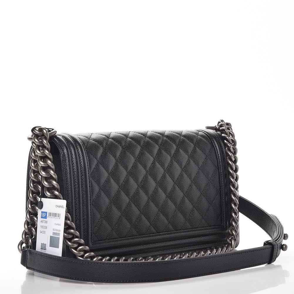 Chanel Caviar Quilted Medium Boy Flap Black 3 of 8
