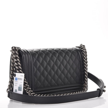 Chanel Caviar Quilted Medium Boy Flap Black 3 of 8