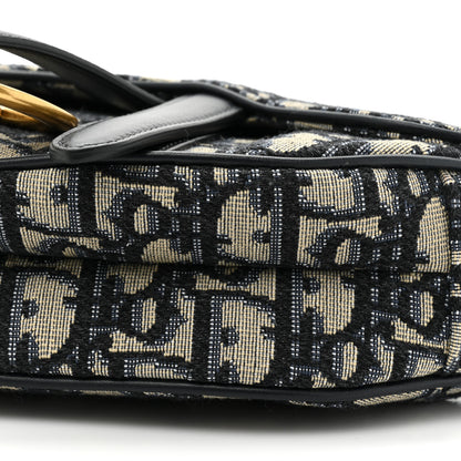 Christian Dior Oblique Mini Saddle Bag Blue 8 of 9