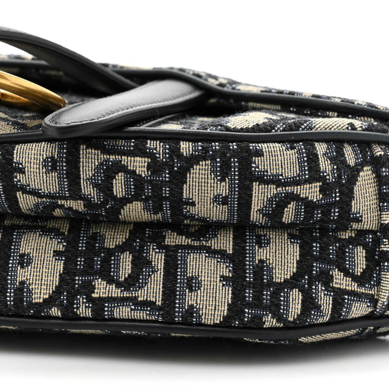 Christian Dior Oblique Mini Saddle Bag Blue 8 of 9