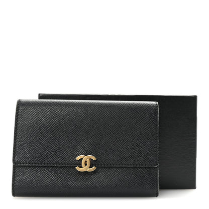 Chanel Grained Calfskin CC Flap Wallet Black 8 of 8