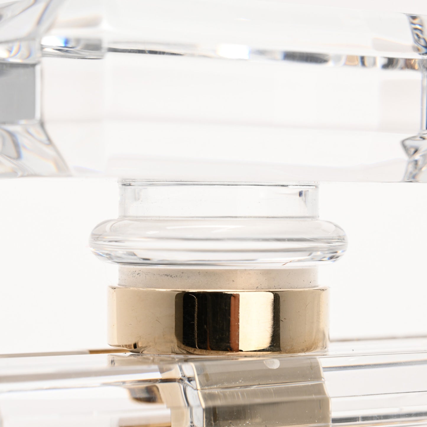 Transluscent Plexiglass Perfume Bottle Clutch