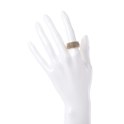 Tiffany 18K Yellow Gold Wide Mesh Somerset Ring 54 6.75 2 of 5