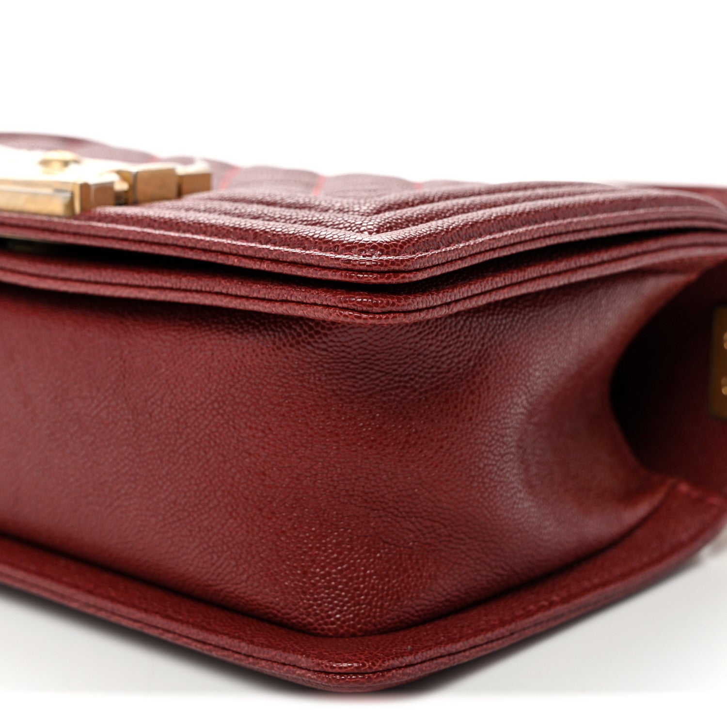 Chanel Caviar Quilted Small Boy Flap Burgundy 10 of 10