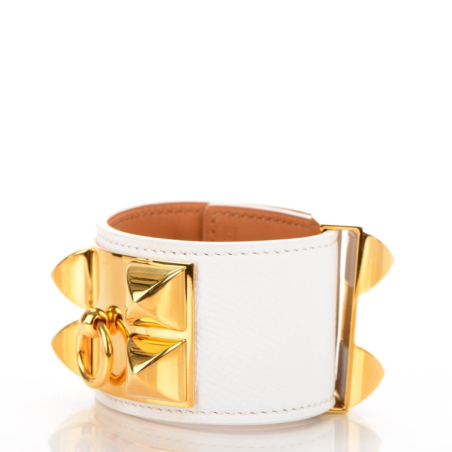 Hermes Epsom Collier de Chien CDC Bracelet S White 3 of 7