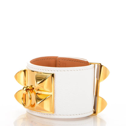 Hermes Epsom Collier de Chien CDC Bracelet S White 3 of 7