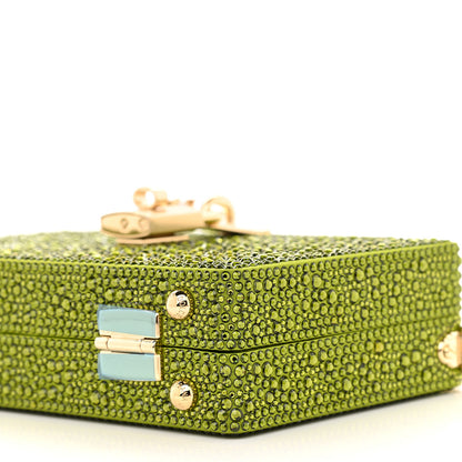 Dolce & Gabbana Satin Crystal Embellished Box Clutch 8 of 9