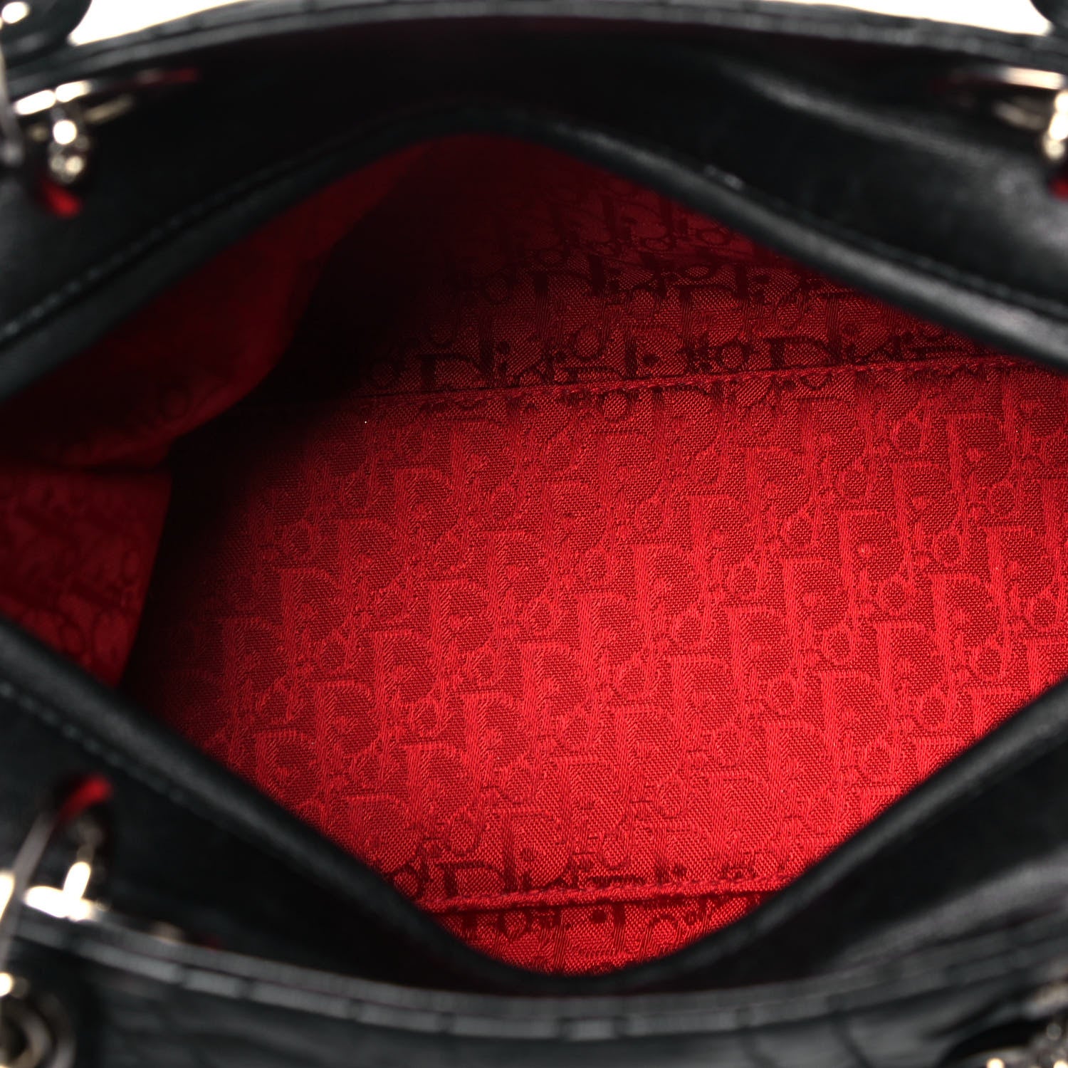 Christian Dior Lambskin Cannage Medium Lady Dior Black 5 of 9